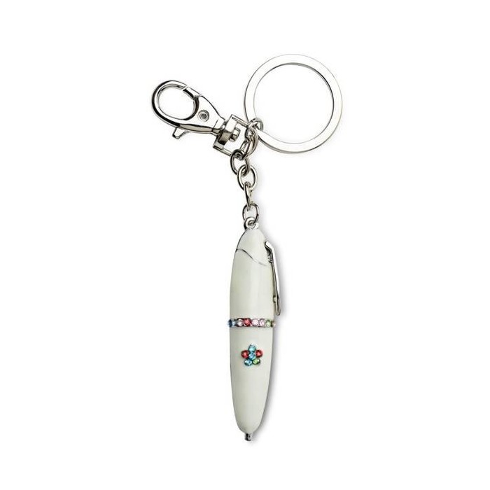 PORTACHIAVI PENNA SMALTATA WHI